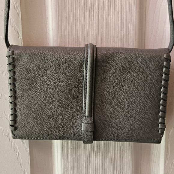 Fossil Gray Leather Crossbody/Wallet Bag - Picture 3 of 10